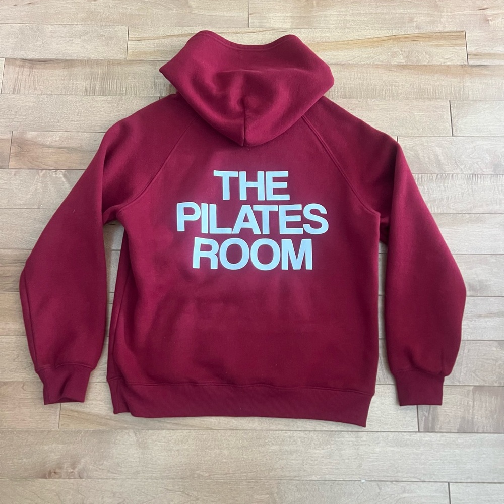 The Pilates Room Maroon Hoodie, Women’s Size Small.